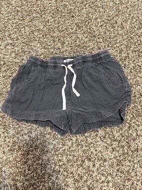 Billabong Charcoal Gray Women's Athletic Drawstring Shorts